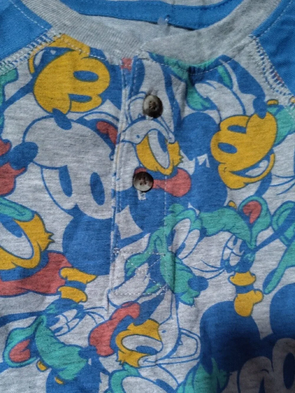 Nwot Disney Multicolor Mickey Long Sleeve Shirt - Blue Sleeves 2t $25